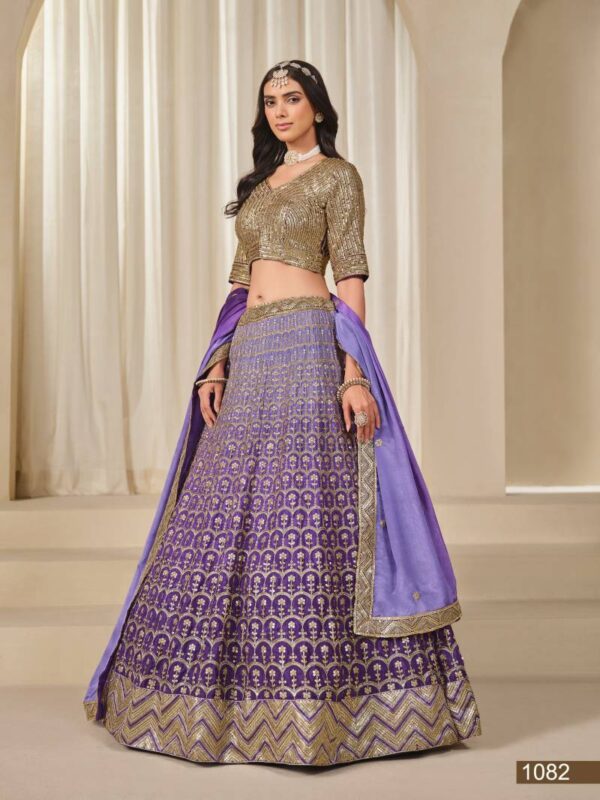 Mehvish Karishma Chinon Silk Designer Lehenga Choli Wholesale Catalog Collection Exporter - Image 2