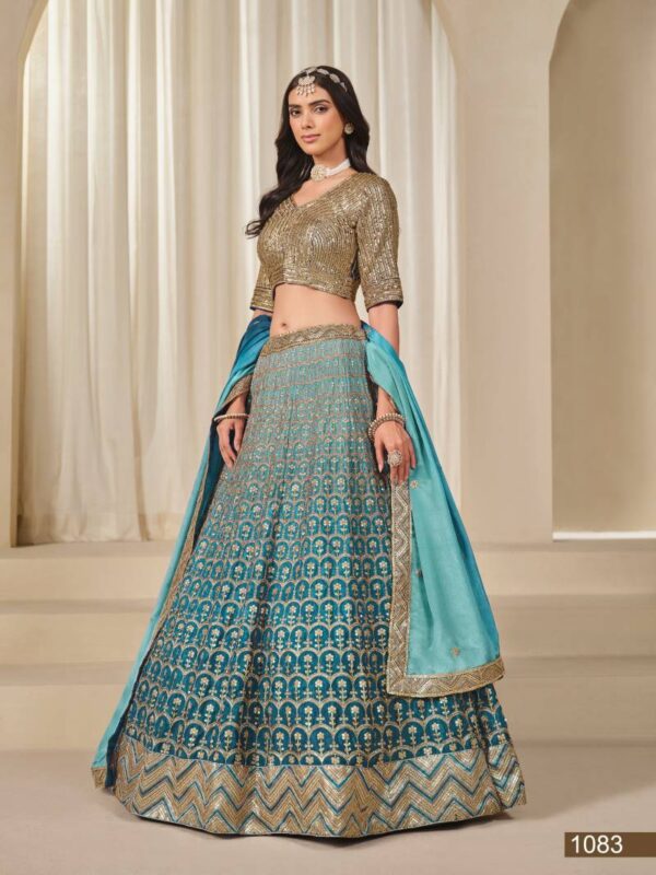 Mehvish Karishma Chinon Silk Designer Lehenga Choli Wholesale Catalog Collection Exporter - Image 3