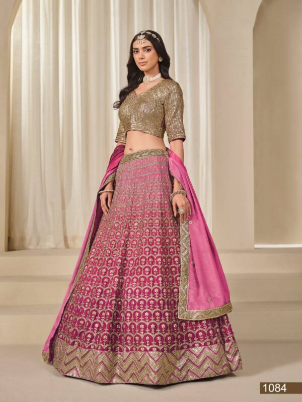 Mehvish Karishma Chinon Silk Designer Lehenga Choli Wholesale Catalog Collection Exporter - Image 7