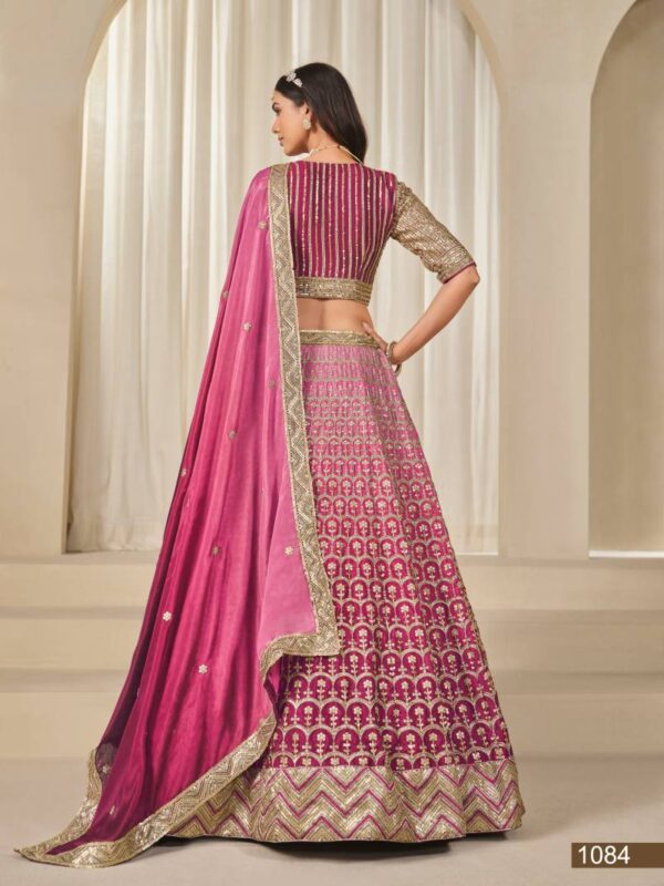 Mehvish Karishma Chinon Silk Designer Lehenga Choli Wholesale Catalog Collection Exporter - Image 9