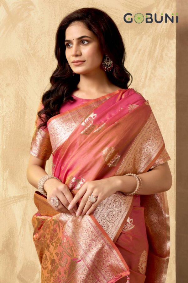 Gobuni Sabyasachi Rich Pallu Silk Traditional Wear Sarees Wholesale Catalog Collection Exporter - Image 3