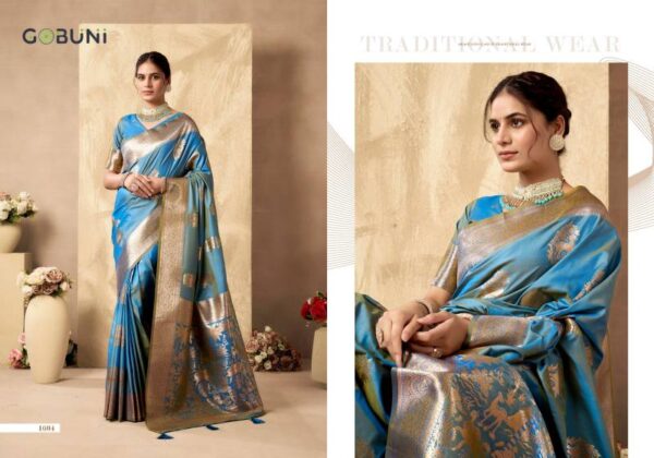 Gobuni Sabyasachi Rich Pallu Silk Traditional Wear Sarees Wholesale Catalog Collection Exporter - Image 4