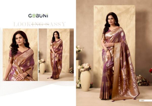 Gobuni Sabyasachi Rich Pallu Silk Traditional Wear Sarees Wholesale Catalog Collection Exporter - Image 5