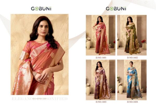Gobuni Sabyasachi Rich Pallu Silk Traditional Wear Sarees Wholesale Catalog Collection Exporter - Image 8