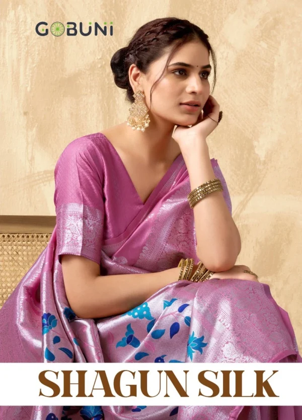 Gobuni Shagun Silk Rich Peacock Pallu Silk Saree Wholesale Catalog Collection Exporter
