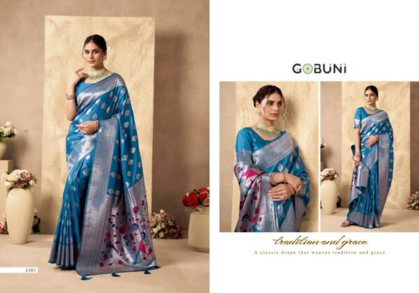 Gobuni Shagun Silk Rich Peacock Pallu Silk Saree Wholesale Catalog Collection Exporter - Image 3