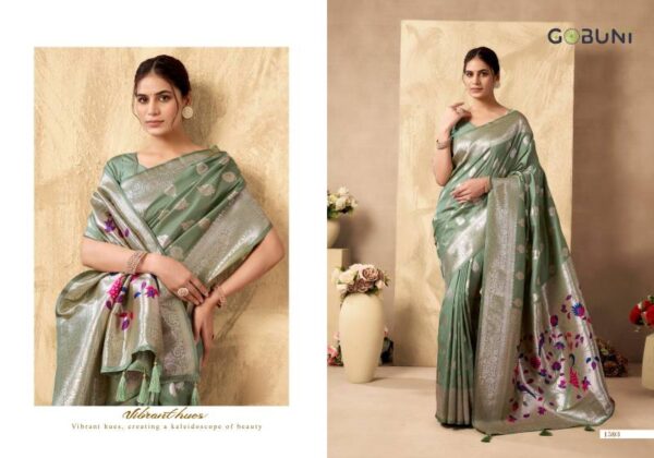 Gobuni Shagun Silk Rich Peacock Pallu Silk Saree Wholesale Catalog Collection Exporter - Image 4