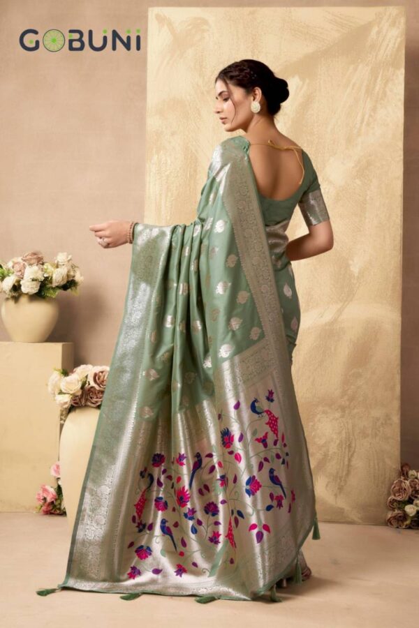 Gobuni Shagun Silk Rich Peacock Pallu Silk Saree Wholesale Catalog Collection Exporter - Image 7