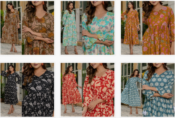 Naisha K 149 Printed Casual Wear Long Kurti Wholesale Catalog Collection Supplier - Image 8