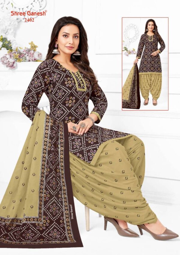 Shree Ganesh Bandhani Patiyala Vol 04 Cotton Dress Material Wholesale Catalog Collection Exporter - Image 3