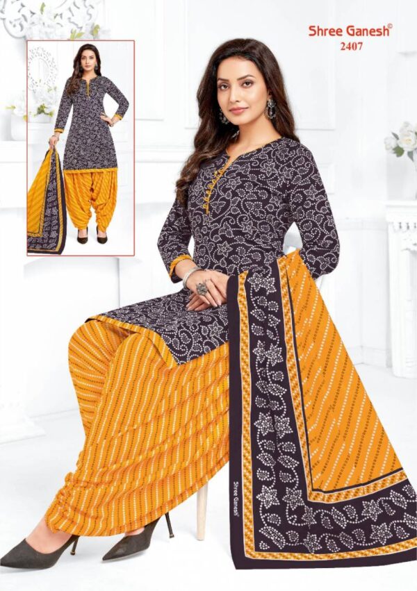 Shree Ganesh Bandhani Patiyala Vol 04 Cotton Dress Material Wholesale Catalog Collection Exporter - Image 4