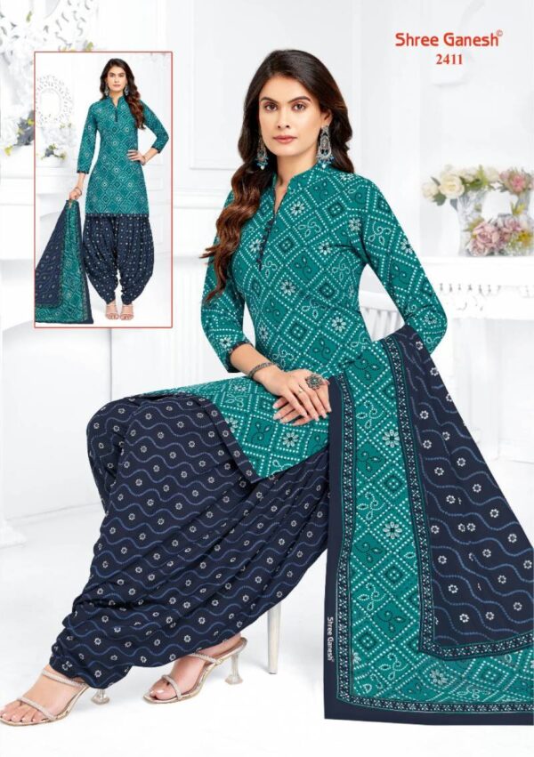 Shree Ganesh Bandhani Patiyala Vol 04 Cotton Dress Material Wholesale Catalog Collection Exporter - Image 6