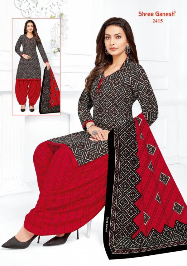 Shree Ganesh Bandhani Patiyala Vol 04 Cotton Dress Material Wholesale Catalog Collection Exporter - Image 7