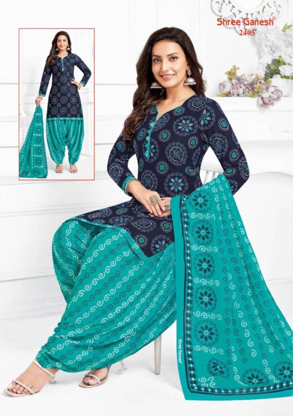 Shree Ganesh Bandhani Patiyala Vol 04 Cotton Dress Material Wholesale Catalog Collection Exporter - Image 11
