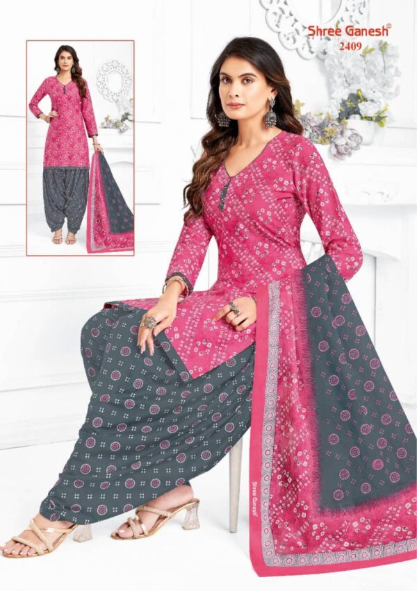 Shree Ganesh Bandhani Patiyala Vol 04 Cotton Dress Material Wholesale Catalog Collection Exporter - Image 12