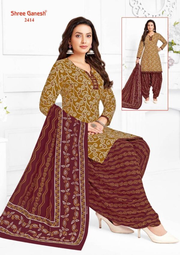 Shree Ganesh Bandhani Patiyala Vol 04 Cotton Dress Material Wholesale Catalog Collection Exporter - Image 13