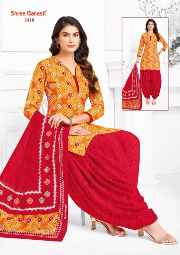 Shree Ganesh Bandhani Patiyala Vol 04 Cotton Dress Material Wholesale Catalog Collection Exporter - Image 14