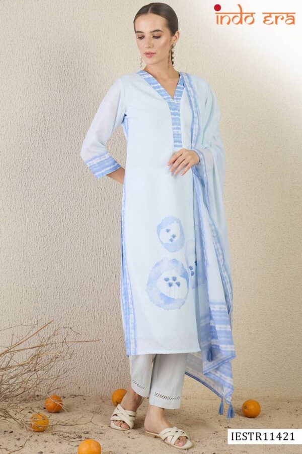 Indo Era 2576 Linen Printed Kurti Bottom With Dupatta Wholesale Catalog Collection Exporter - Image 3