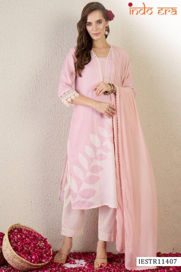 Indo Era 2576 Linen Printed Kurti Bottom With Dupatta Wholesale Catalog Collection Exporter - Image 8