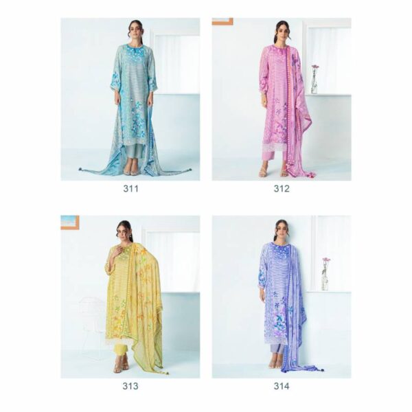 Kimora Heer Sohni Oceane Muslin Digital Printed Salwar Suits Wholesale Catalog Collection Supplier - Image 13