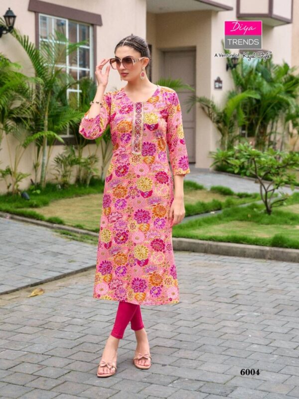 Gardencity Vol 6 By Diya Trends Rayon Printed Kurti Wholesale Catalog Collection Supplier