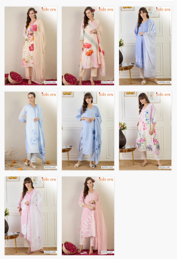Indo Era 2576 Linen Printed Kurti Bottom With Dupatta Wholesale Catalog Collection Exporter - Image 9