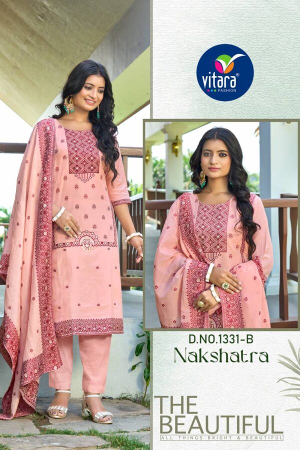 Vitara Nakshatra Cotton Jacquard Kurti Bottom With Dupatta Wholesale Catalog Collection Exporter - Image 2