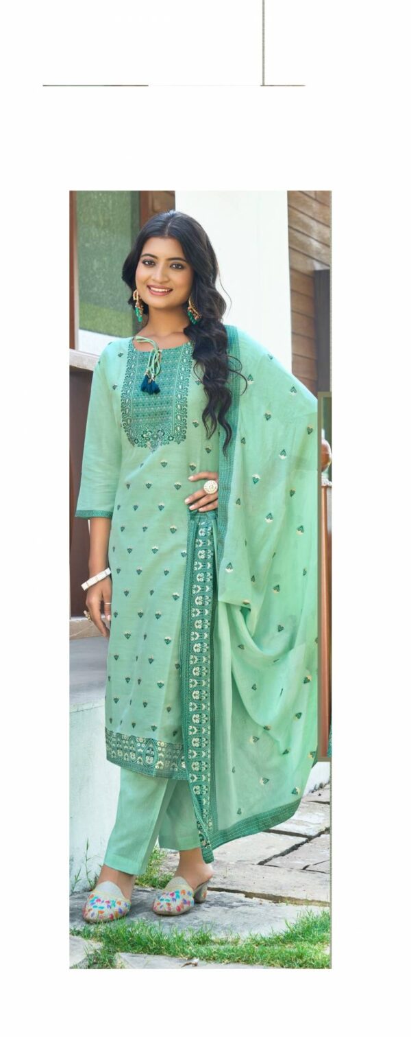 Vitara Nakshatra Cotton Jacquard Kurti Bottom With Dupatta Wholesale Catalog Collection Exporter