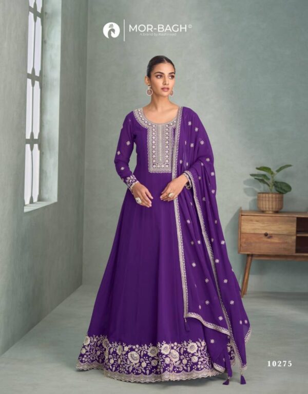 Aashirwad Mor Bagh Purva Designer Gown With Dupatta Wholesale Catalog Collection Exporter - Image 3