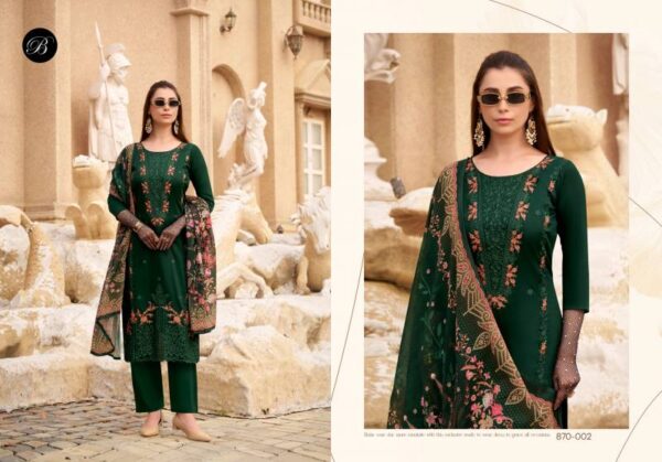 Belliza Zarqash Vol 7 Cotton Embroidered Dress Material Wholesale Catalog Collection Exporter - Image 2