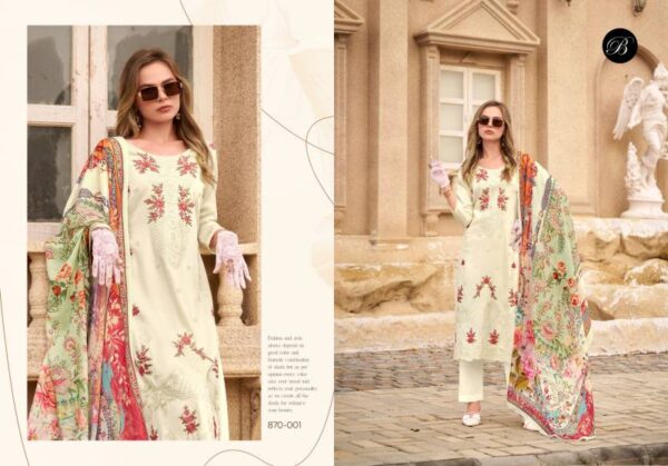 Belliza Zarqash Vol 7 Cotton Embroidered Dress Material Wholesale Catalog Collection Exporter - Image 3