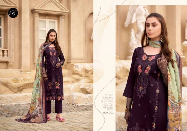 Belliza Zarqash Vol 7 Cotton Embroidered Dress Material Wholesale Catalog Collection Exporter - Image 4