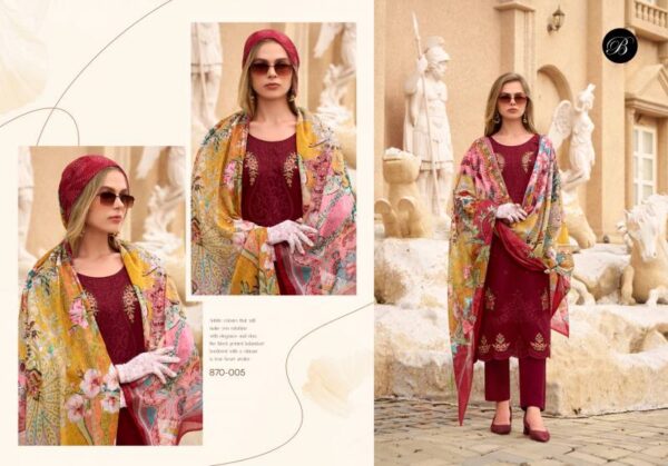 Belliza Zarqash Vol 7 Cotton Embroidered Dress Material Wholesale Catalog Collection Exporter - Image 5