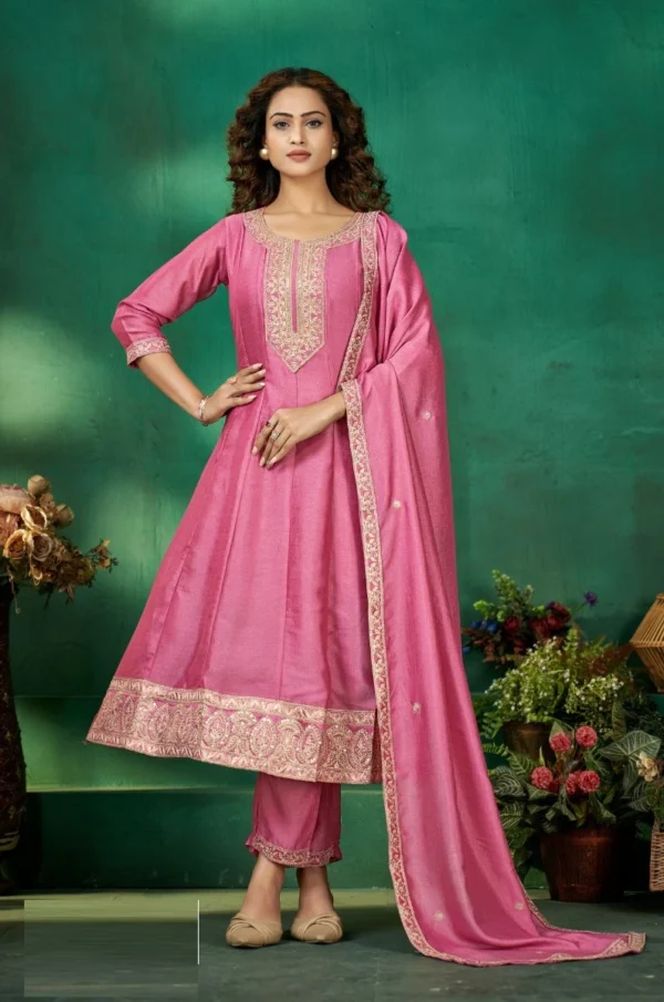 Ladies Flavour 3184 And 3185 Vichitra Kurti Bottom With Dupatta Wholesale Catalog Collection Exporter