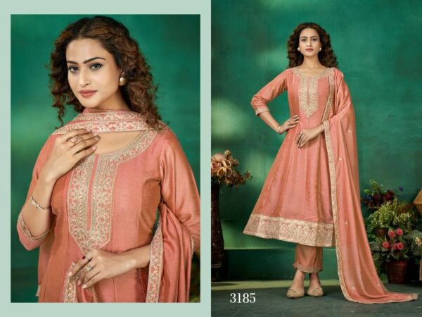 Ladies Flavour 3184 And 3185 Vichitra Kurti Bottom With Dupatta Wholesale Catalog Collection Exporter - Image 2