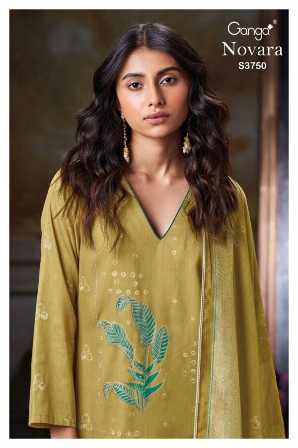 Ganga Novara Cotton Satin Printed Salwar Kameez Wholesale Catalog Collection Exporter