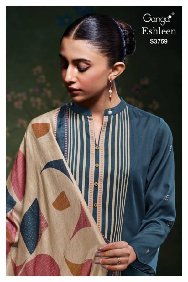 Ganga Eshleen Cotton Satin Printed Salwar Kameez Wholesale Catalog Collection Exporter
