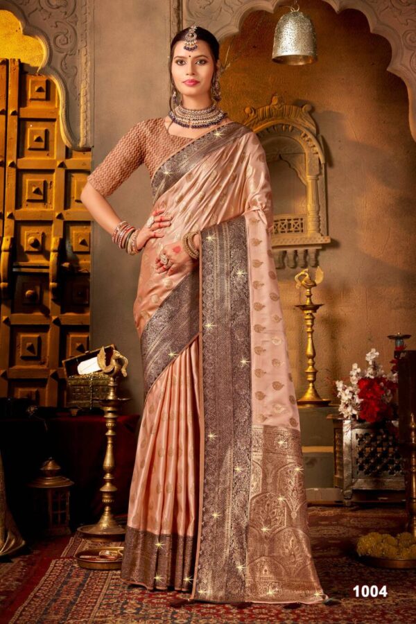 Saroj Begum Satin Saroski Vol 3 Wedding Wear Silk Saree Wholesale Catalog Collection - Image 2