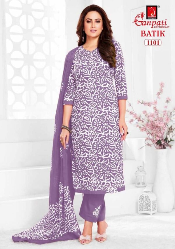 Ganpati Batik Pant Vol 11 Cotton Printed Fancy Dress Material Wholesale Catalog Collection Supplier