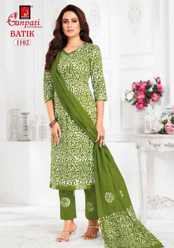 Ganpati Batik Pant Vol 11 Cotton Printed Fancy Dress Material Wholesale Catalog Collection Supplier - Image 2