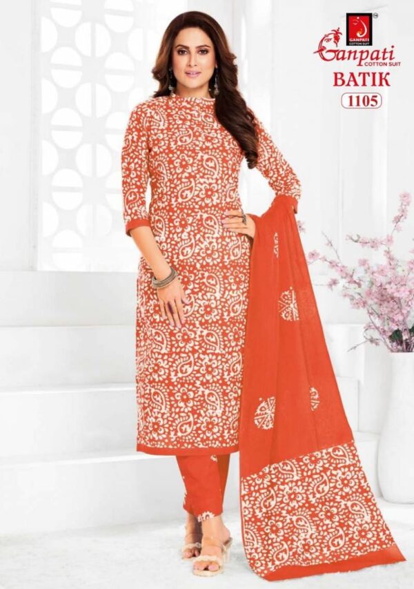 Ganpati Batik Pant Vol 11 Cotton Printed Fancy Dress Material Wholesale Catalog Collection Supplier - Image 3