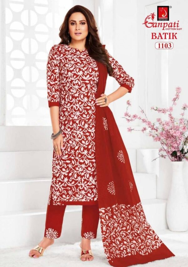 Ganpati Batik Pant Vol 11 Cotton Printed Fancy Dress Material Wholesale Catalog Collection Supplier - Image 4