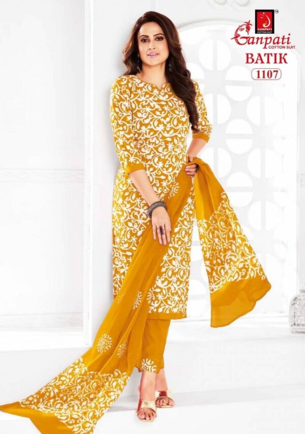Ganpati Batik Pant Vol 11 Cotton Printed Fancy Dress Material Wholesale Catalog Collection Supplier - Image 9