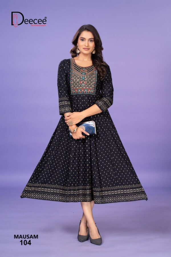 Deecee Mausam Casual Wear Rayon Printed Kurtis Wholesale Catalog Collection Supplier - Image 2