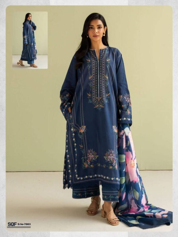 Sof Aliya B Vol 7 Lawn Cotton Printed Dress Material Wholesale Catalog Collection Exporter - Image 3