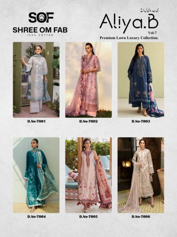 Sof Aliya B Vol 7 Lawn Cotton Printed Dress Material Wholesale Catalog Collection Exporter - Image 8