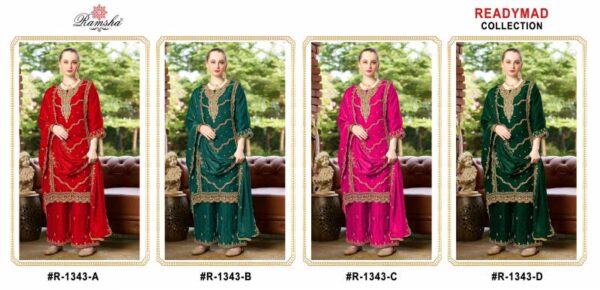Ramsha R 1343 Nx Ready Made Salwar Suits Wholesale Catalog Collection Exporter - Image 6