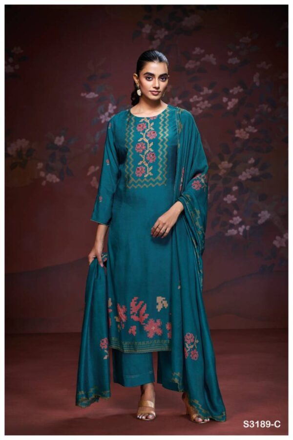 Ganga Brishti Bemberg Silk Printed Salwar Kameez Wholesale Catalog Collection Exporter - Image 4