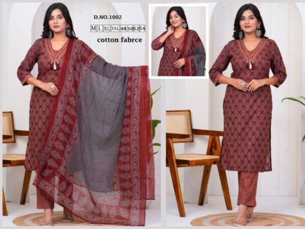 Naisha K 150 Cotton Readymade Plus Size Wholesale Catalog Collection Exporter - Image 4