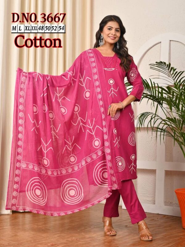 Naisha K 150 Vol 3 Cotton Readymade Plus Size Wholesale Catalog Collection Exporter - Image 2